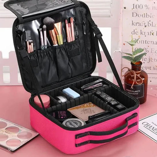 Trousse de maquillage | Compartiments ajustables voyage
