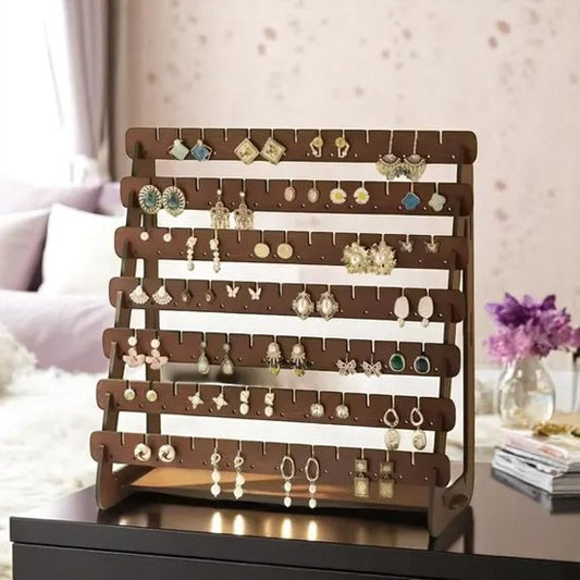 Porte boucle d'oreille | Wooden Elegance