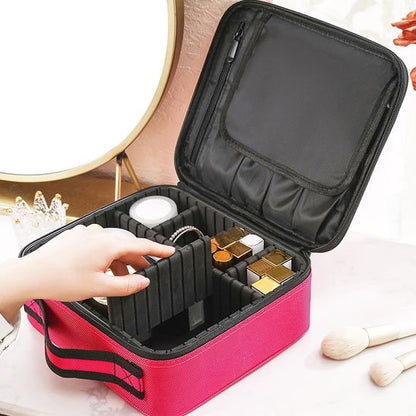 Trousse de maquillage | Compartiments ajustables voyage