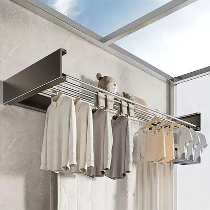 Etendoir à linge mural rétractable | Aluminum Space