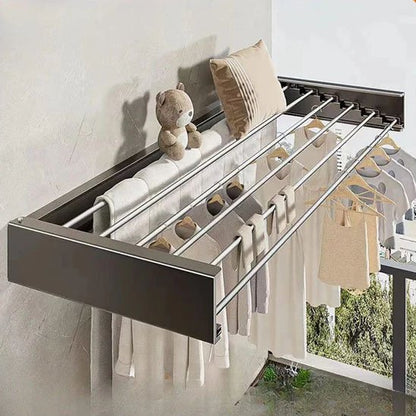 Etendoir à linge mural rétractable | Aluminum Space