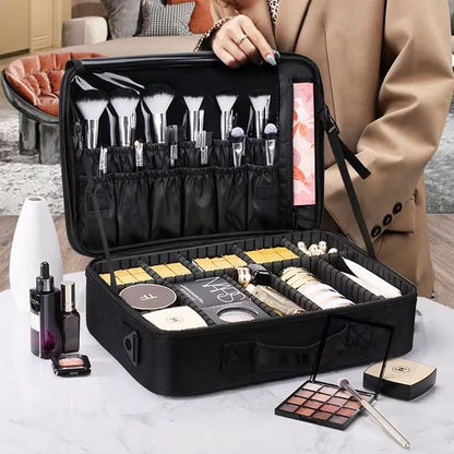 Trousse de maquillage | Compartiments ajustables voyage