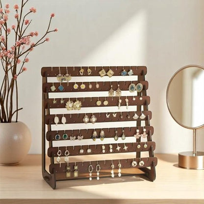 Porte boucle d'oreille | Wooden Elegance