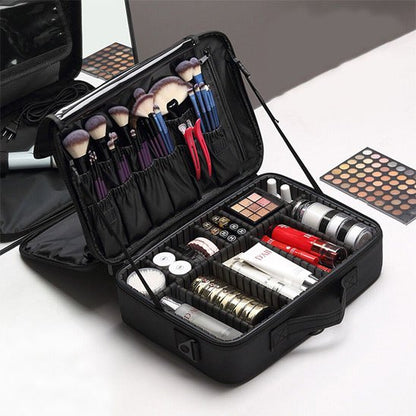 Trousse de maquillage | Compartiments ajustables voyage